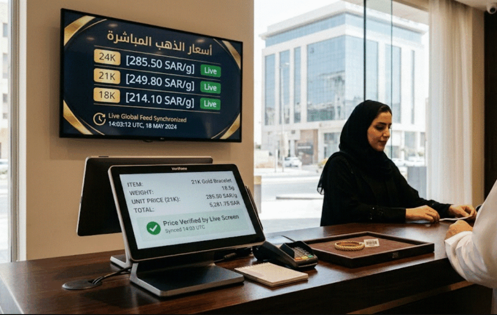 Gold price screen