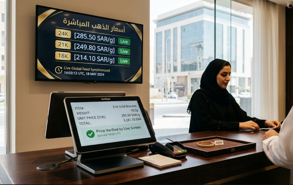 Gold price screen